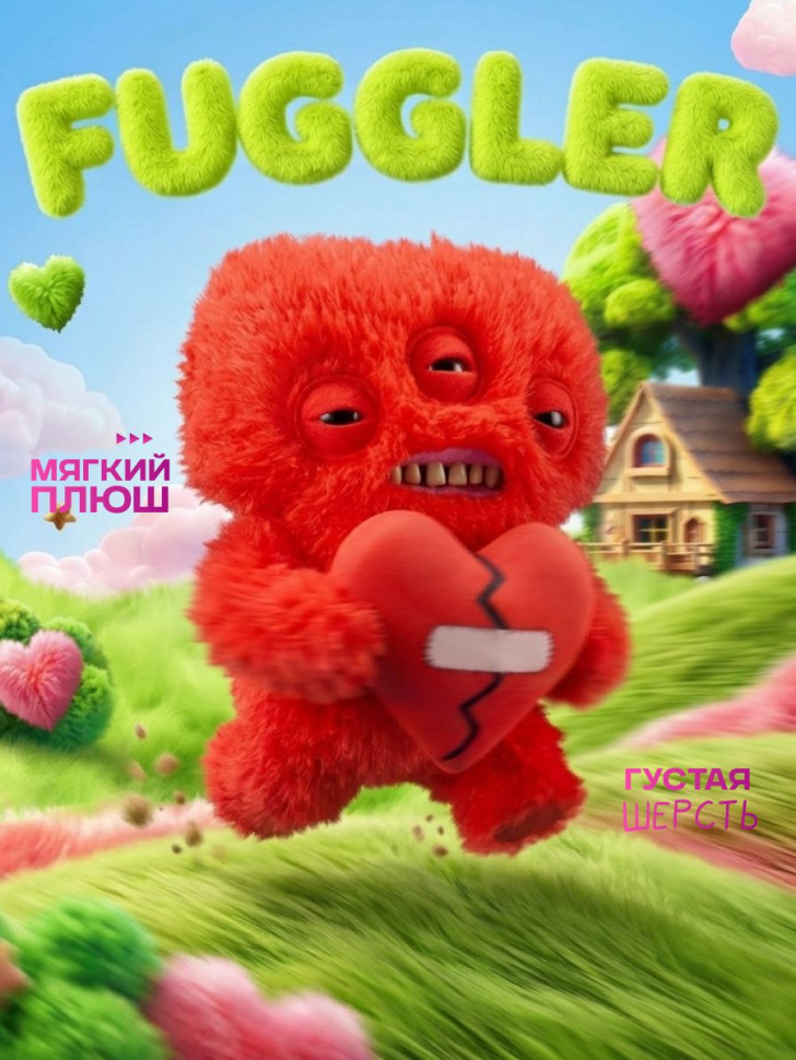 Мягкая игрушка Zuru Fuggler Love Fugg, красная, 24 см