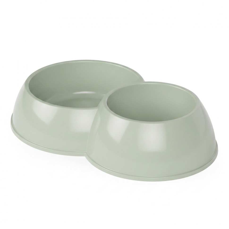 Миска для животных двойная ZOO PLAST ALTA 29,5 x 20 x 7 см, белая