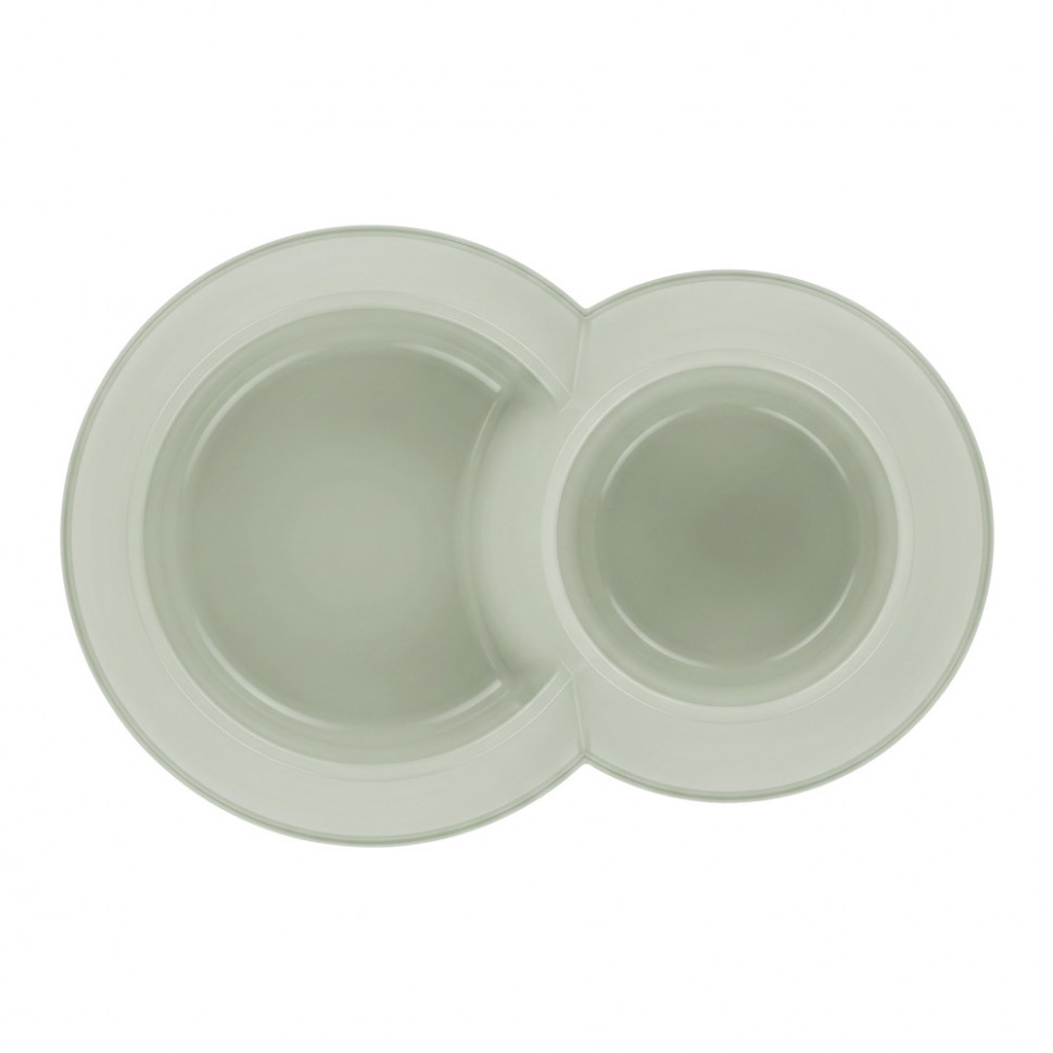Миска для животных двойная ZOO PLAST ALTA 29,5 x 20 x 7 см, белая