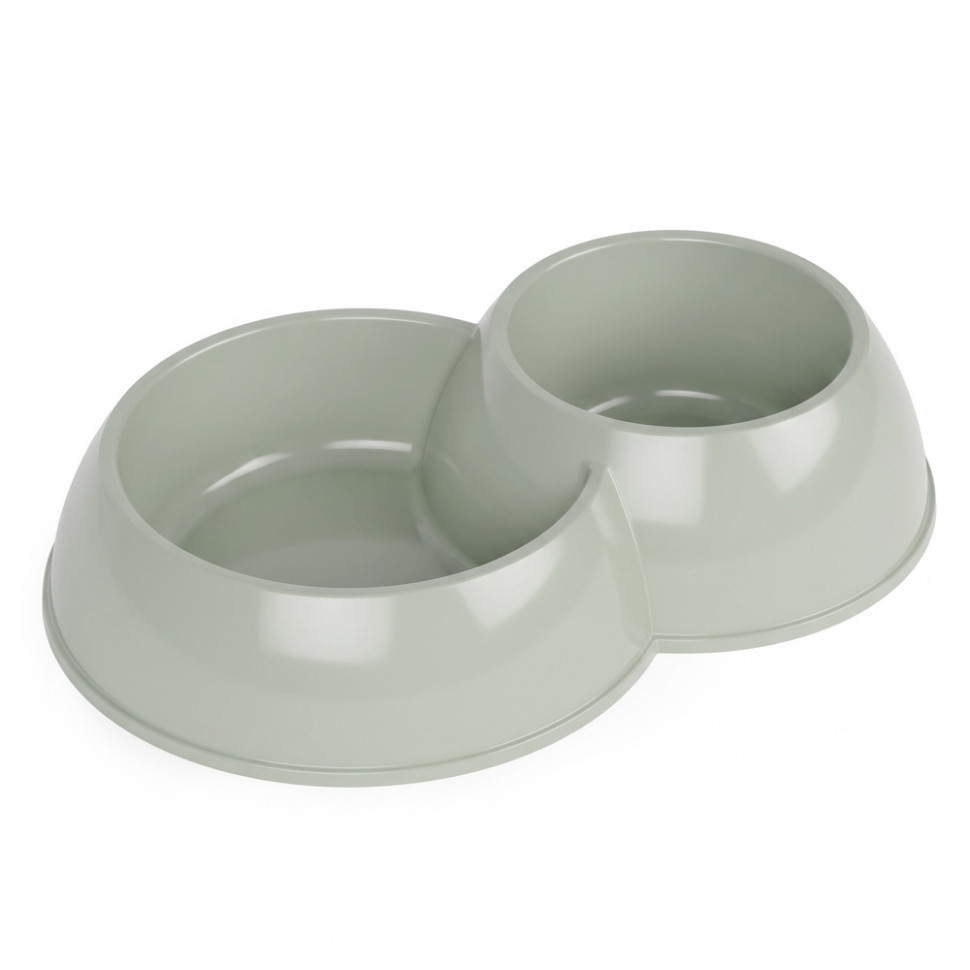 Миска для животных двойная ZOO PLAST ALTA 29,5 x 20 x 7 см, белая