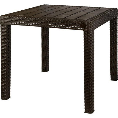 Стол садовый Plastic Republic Decorona ДеРотанг 78,9 x 78,9 x 70,1 см, коричневый