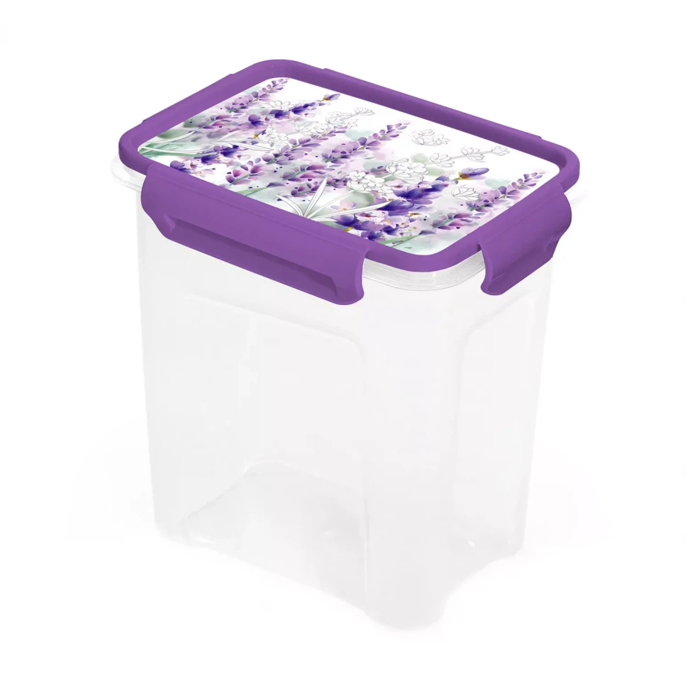 Контейнер для продуктов Полимербыт Lavender 1.8 л, фиолетовый