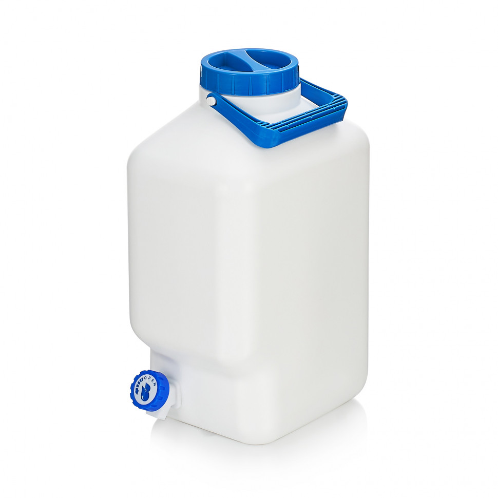 Фляга с краном ElfPlast Аквалайн 10 л, 25 x 17 x 38 см, белый