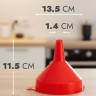 Воронка кухонная пластиковая Monblick для бутылок, 13,5 см, красный