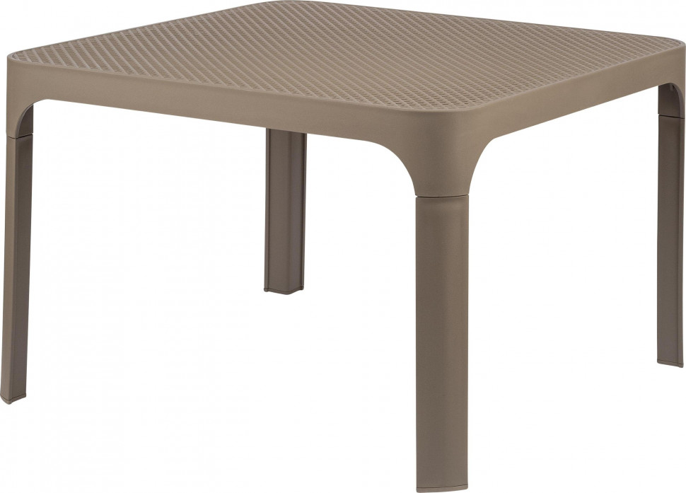 Стол низкий Plastic Republic Decorona ДеАура квадратный 598 x 598 x 397 мм, бежевый