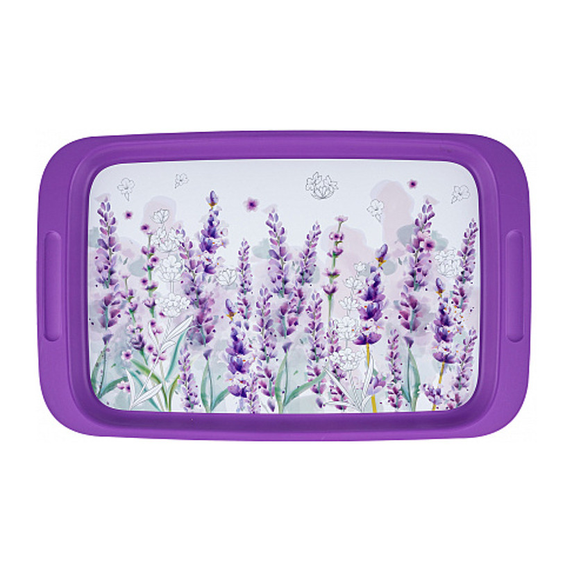 Поднос Полимербыт Lavender 43 x 26,8 x 2 см, фиолетовый