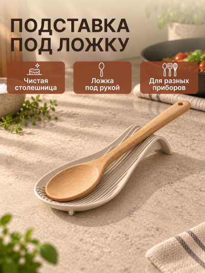 Подставка под ложку Monblick Nomad, бежевая