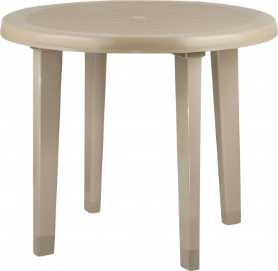 Стол Plastic Republic Decorona ДеВеранда круглый D 860 мм, бежевый
