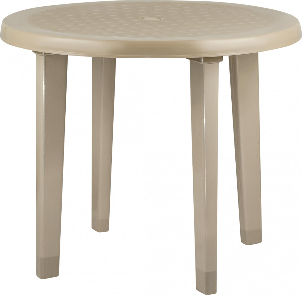 Стол Plastic Republic Decorona ДеВеранда круглый D 860 мм, бежевый