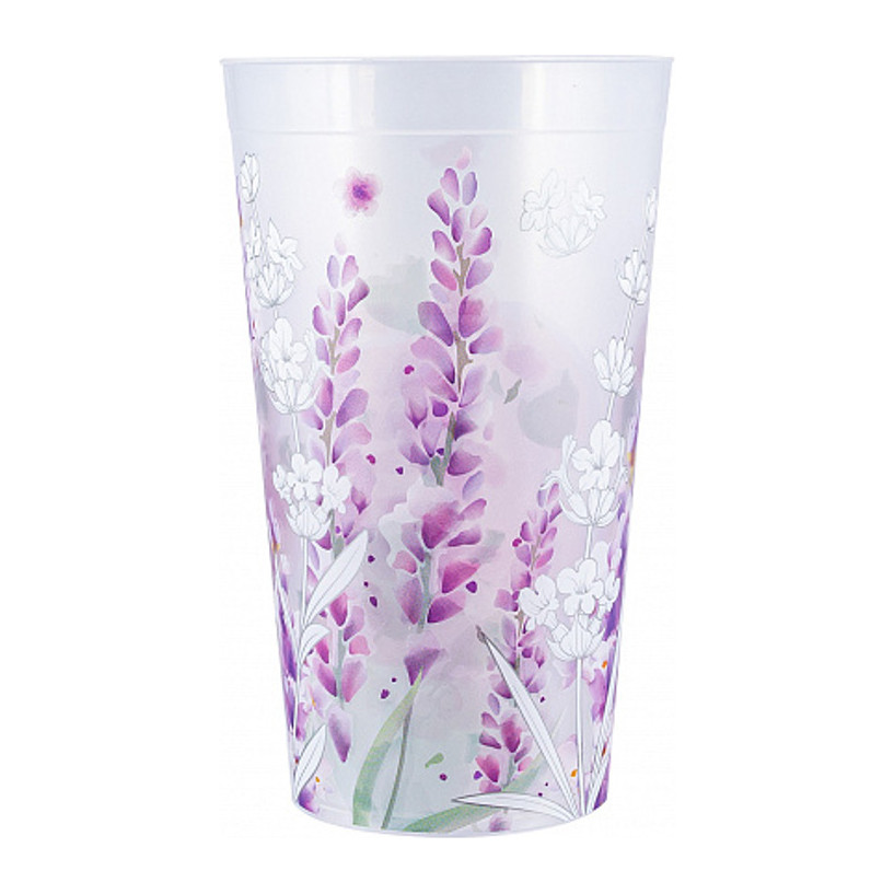 Стакан Полимербыт Lavender 0.4 л, белый