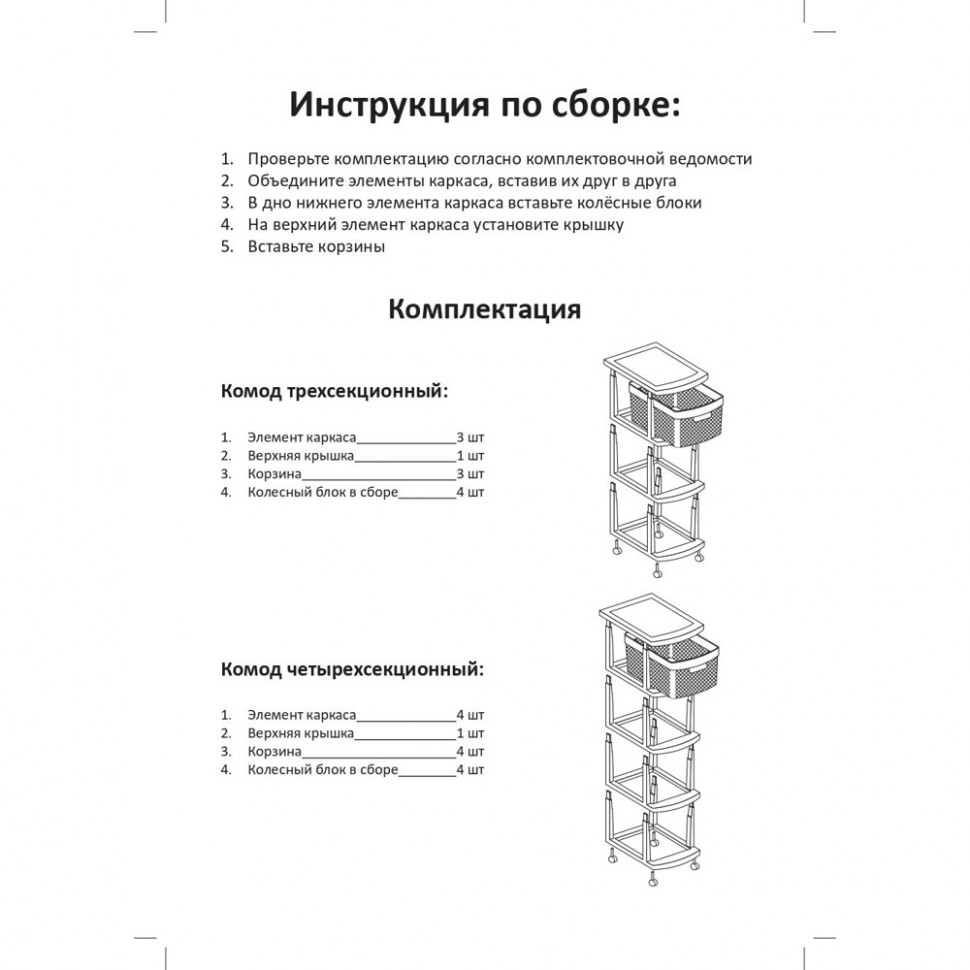 Комод Plastic Republic Стокгольм 37 x 30 x 56,3 см, белый