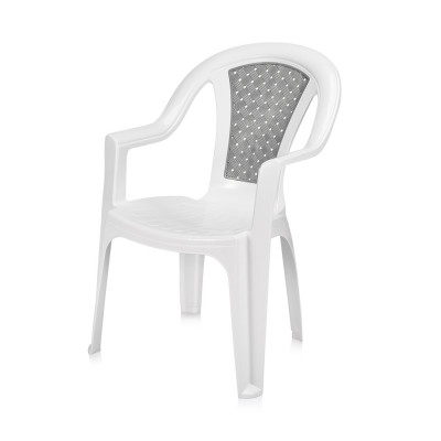 Кресло садовое ElfPlast Тропик ротанг, белый