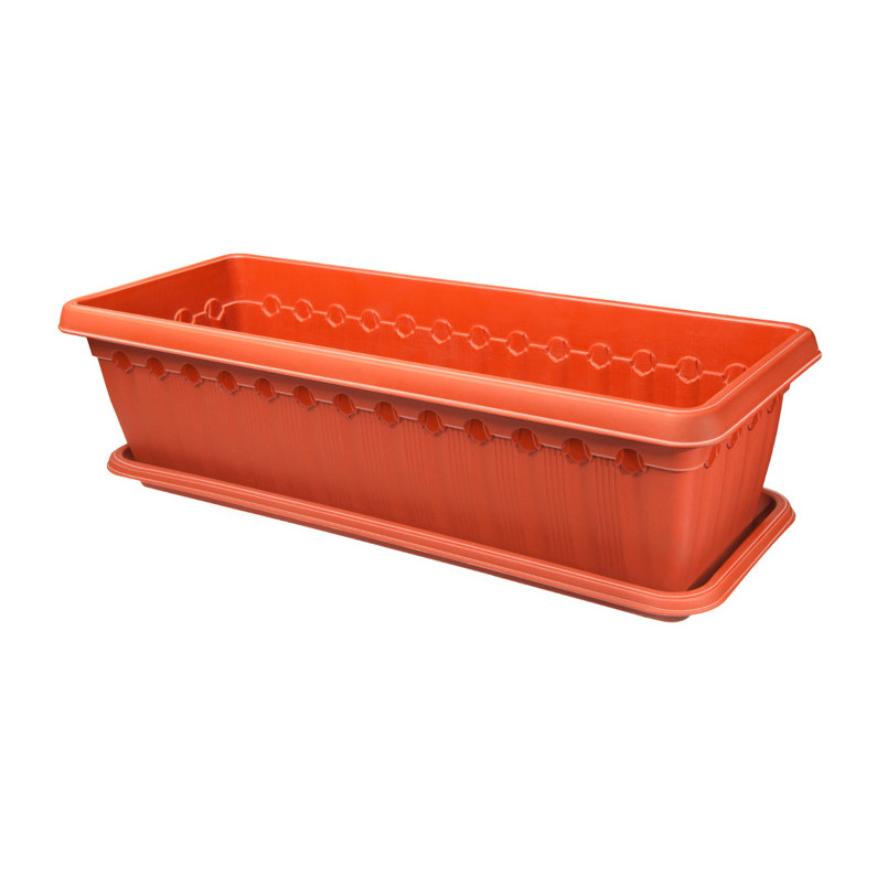 Кашпо для растений ElfPlast Флавия 1 50 см 8 л, терракотовый