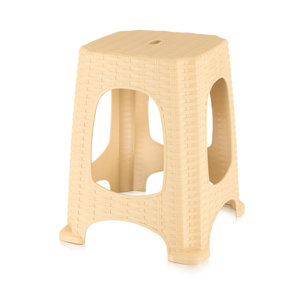 Табурет садовый ElfPlast Ротанг 36 × 36 × 45,1 см, бежевый
