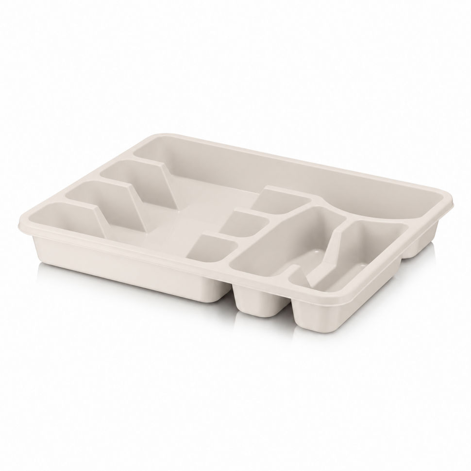 Лоток для столовых приборов ElfPlast 38 x 30 x 5 см, бежевый GU 060