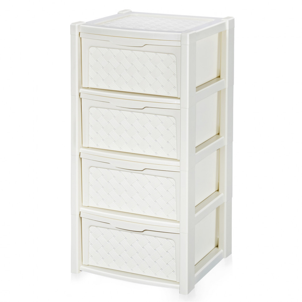 Комод ElfPlast Виола 39 x 39 x 82,5 см, слоновая кость