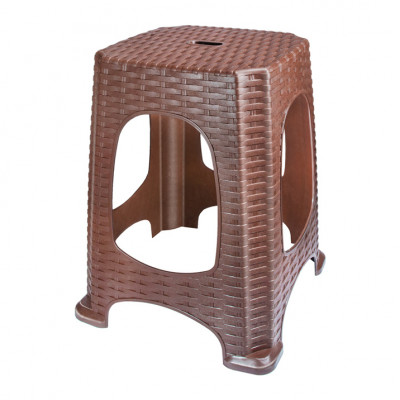 Табурет садовый ElfPlast Ротанг 36 × 36 × 45,1 см, коричневый
