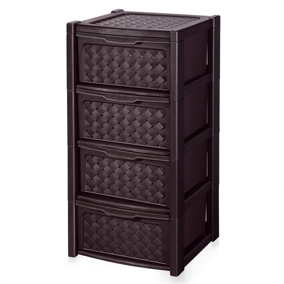 Комод ElfPlast Виола 39 x 39 x 82,5 см, коричневый