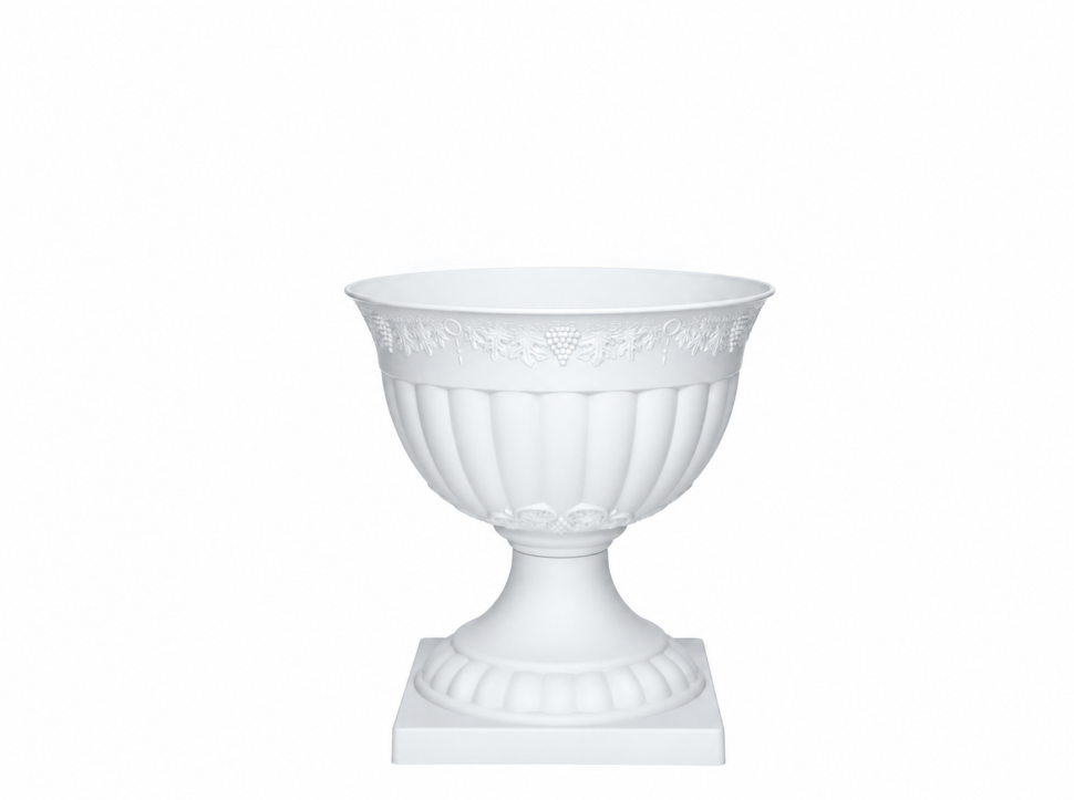 Вазон ElfPlast Флора 4 л, белый
